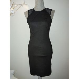 Black Sheath Dress with Lace Sleeve